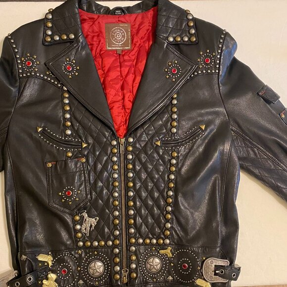 Double D Ranch Leather Jacket "Let er Buck" - Picture 10 of 12